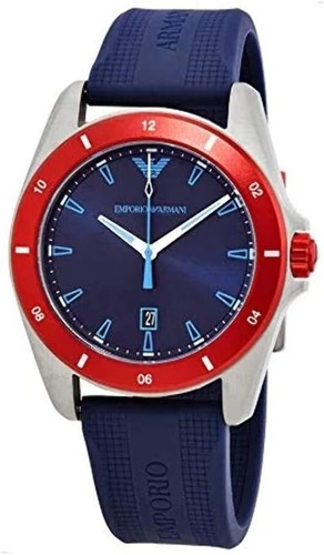 Emporio Armani AR11217 Men's Sigma Blue Dial Blue Silicone Strap Watch