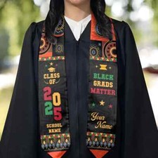 Custom Graduation Sash, African Graduation Sash Graduation Stole Class Of 2025