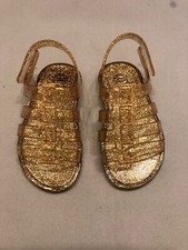 Baby Girls Sandals Jelly Shoes Gold New