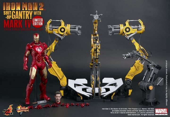 Hot Toys 1/6 Iron Man 2 Suit-Up Gantry with Mark IV Sixth