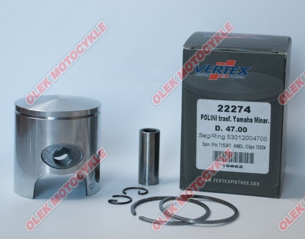 Piston Polini 46.95mm | Axe 10mm | Segment 53012004700 Minarelli Yamaha