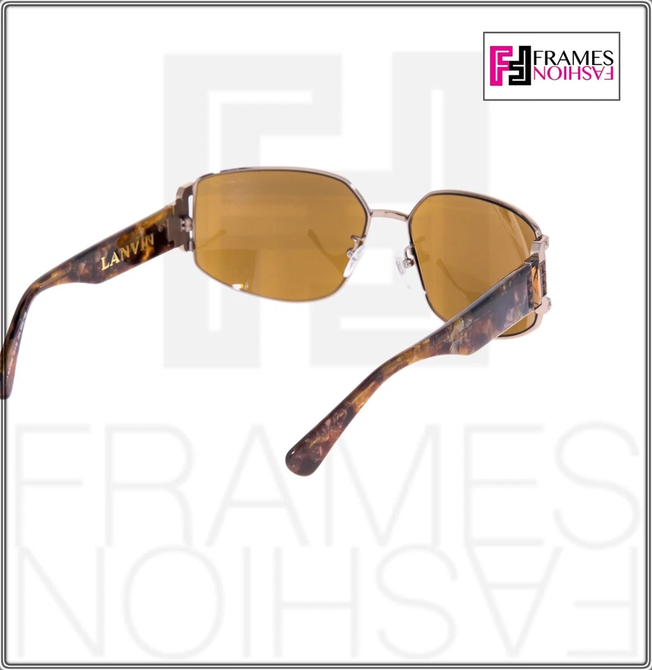 Gafas de sol LANVIN LN020 cobre metal marrón mármol plata espejo envoltura cristal 020 Foto 4 de 4
