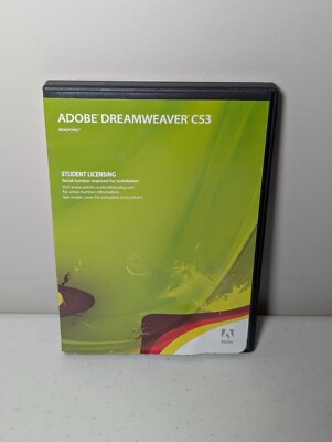 Vintage ADOBE DREAMWEAVER CS3 Student edition with product key
