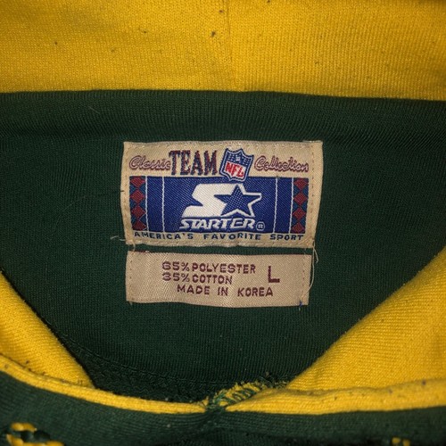 Vintage 90s STARTER GREEN BAY PACKERS HOODED SWEATSHIRT Large - Picture 6 of 7