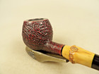 Radice Silk Cut T/B Acrylic Stem Strt Grain Blasted Briar Pipe Hand Made Italy — photo 6