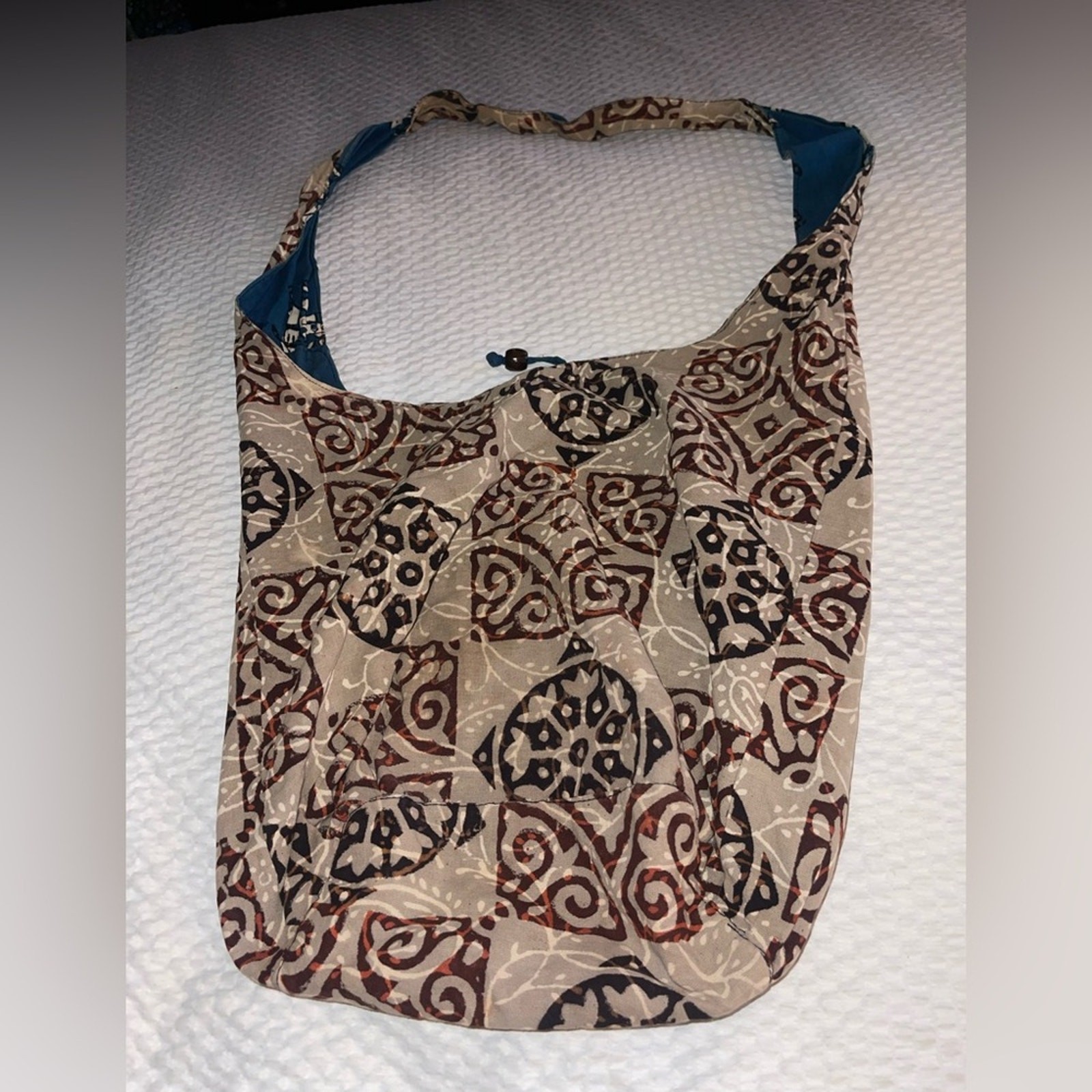Stylish Beige and Brown Patterned Reversible Wome… - image 1