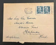 POSTAL HISTORY ENV FROM PARIS - R D AMSTERDAM, TO ENGLAND, DATED 26 SEP 1945