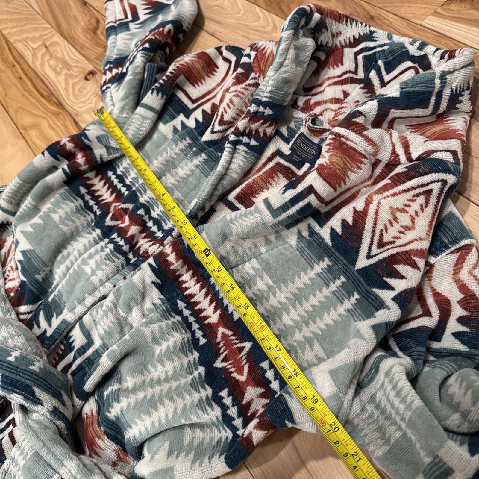 Pendleton Silver Blue Harding Star Aztec Bathrobe… - image 7