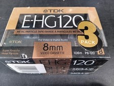 3 Pack TDK Metal Particle 8mm 120min Video Camcorder Cassette Tape P6-120