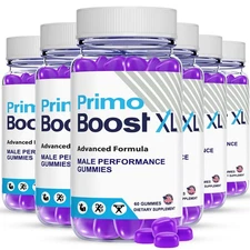 (6 Pack) Primo Boost XL Gummies - Official Formula for Men to Support Energy