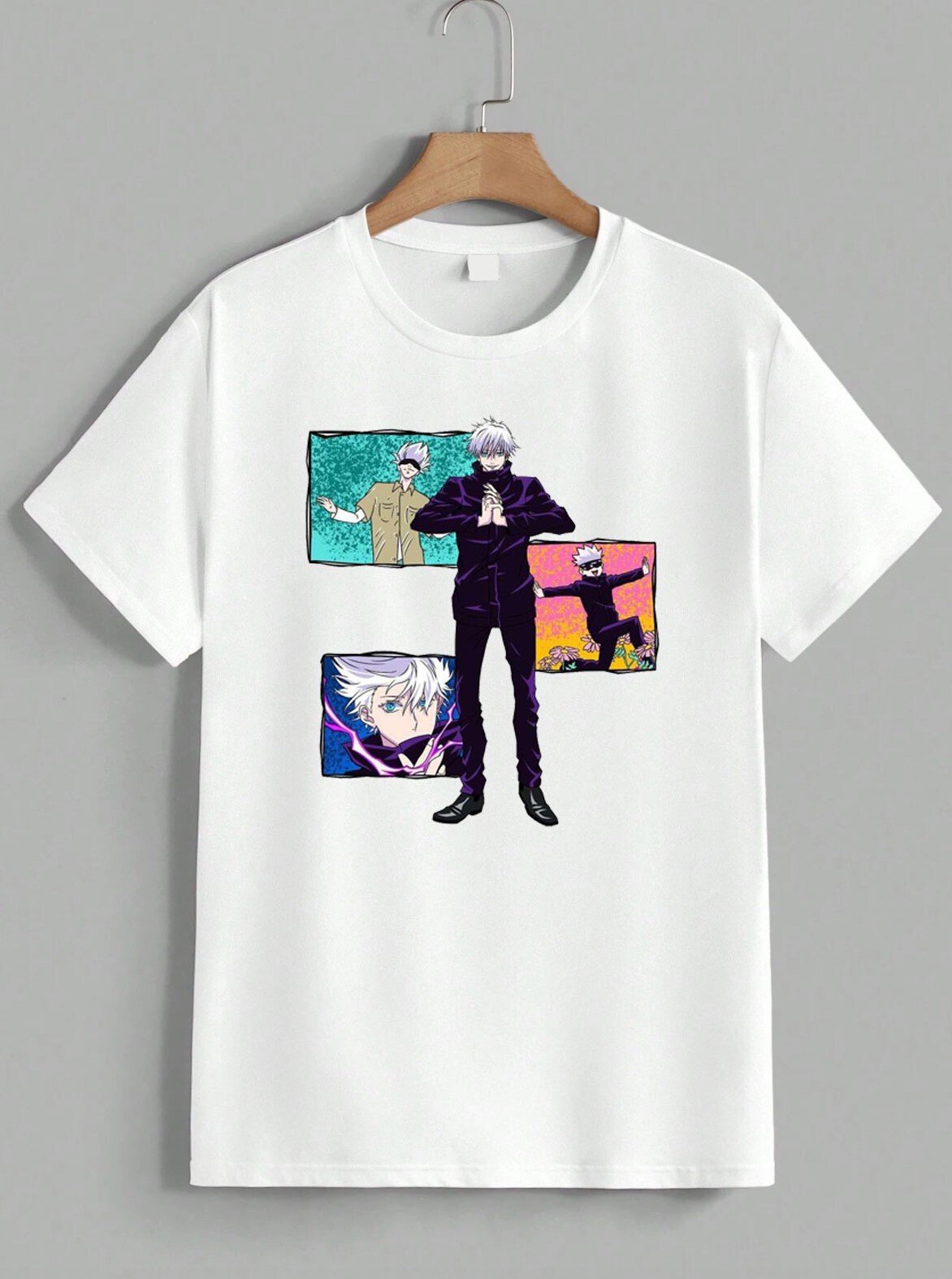 Jujutsu Kaisen Satoru Gojo Anime Manga Fan Graphic Tee T-Shirt JJK Unisex
