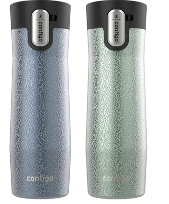 2 pack Contigo AUTOSEAL West Loop Stainless Steel Travel Mug 20 oz 2-Pack
