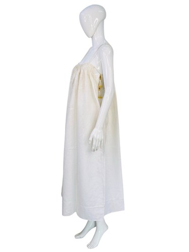 Ulla Johnson Femmes Couvre Ramie Gland Boho Poche Designer Maxi Robe M 6 - Photo 3 sur 14