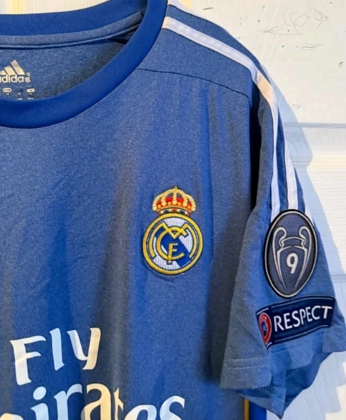 REAL MADRID AWAY SHIRT ADIDAS SOCCER JERSEY #7 CRISTIANO RONALDO MEDIUM - Image 4 of 4