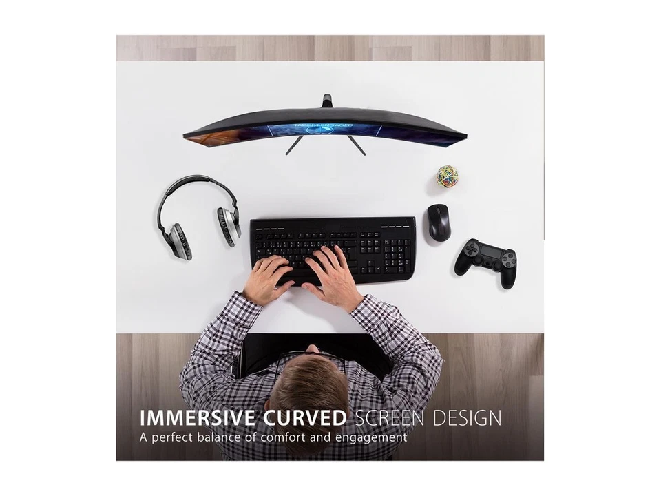 ViewSonic VX2718-PC-MHD 27 Inch Full HD 1080p 165Hz 1ms Curved Gaming Monitor - Image 2 of 4
