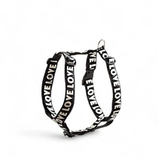 Dog Harness Nylon Adjustable Strong Durable Pet Walking Training Vest LOVE Print