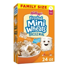 High-Fiber Mini-Wheats Cereal, Whole Grain Breakfast, Family Size, 24oz Box