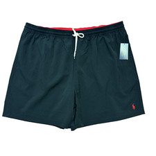 Polo Ralph Lauren Men s Big Tall Classic Swim Trunks Black 3XB Red Liner NWT