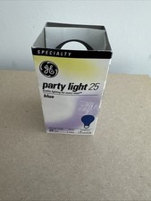 GE Lighting Party Light 49724 25-Watt Blue A19 Light Bulb with Medium Base, 1...