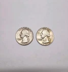 1959 And 1964 Silver Washington Quarters (2 Coin Set) American Currency