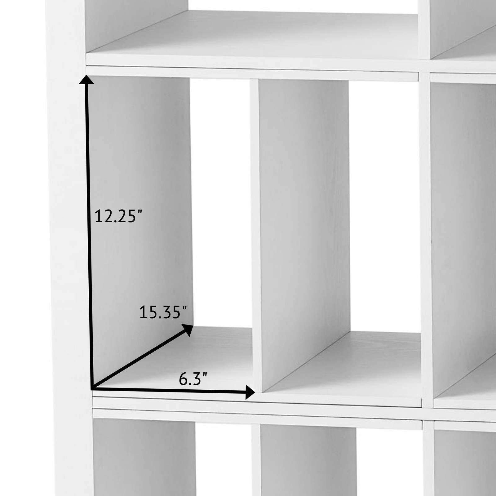 Hot,Better Homes & Gardens H Shelf Insert for Cube Organizers, White Texture