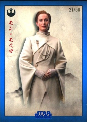 2025 Topps Star Wars Meiyo Rebel Alliance #RA-22 Mon Mothma Blue 21/50