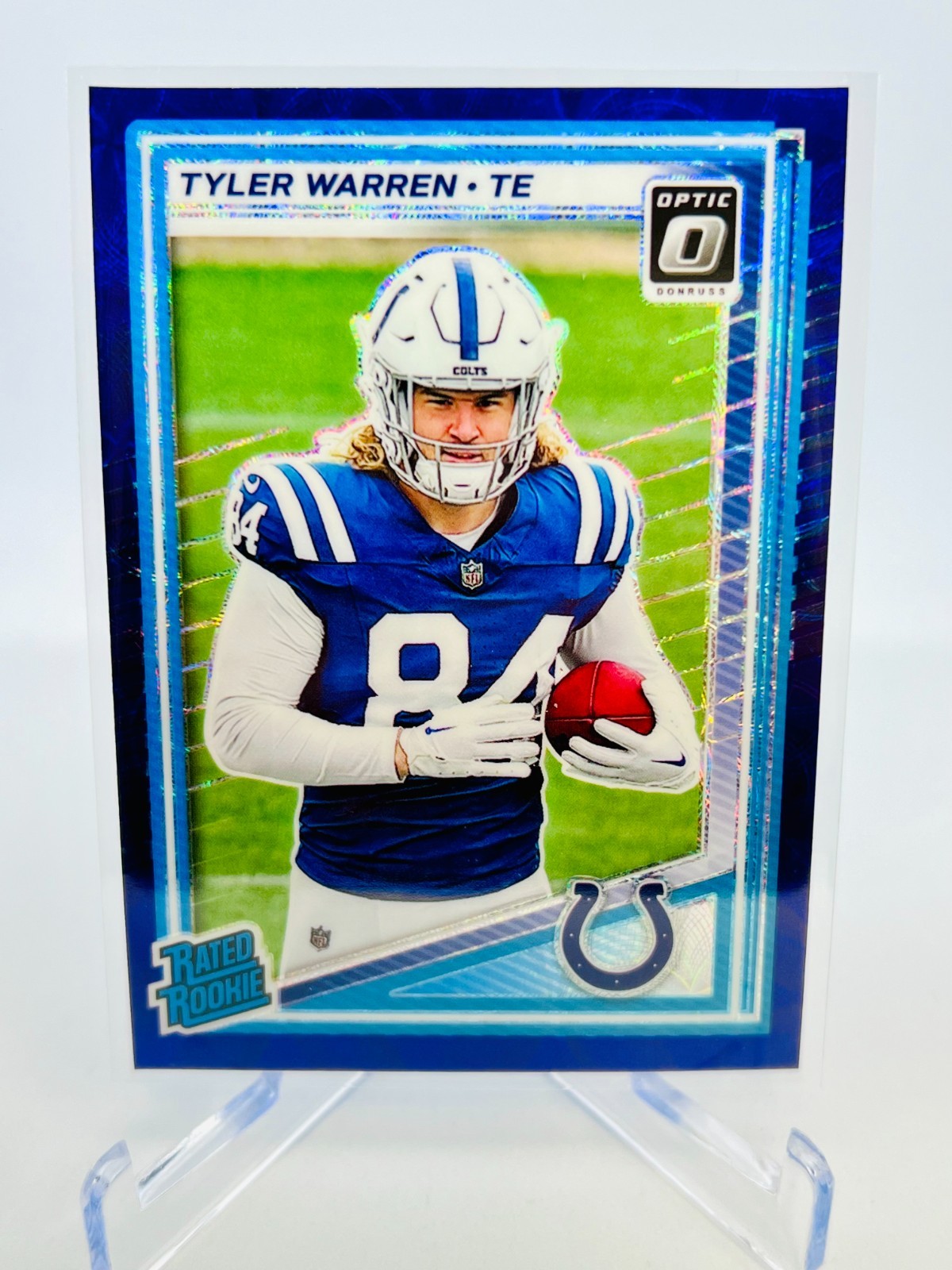 2025 Donruss Optic Tyler Warren Purple Scope Prizm RC #234 Colts