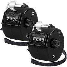 	FEBSNOW 2 Pack Hand Tally Counter 4 Digital Click Counter for Sport Row School	