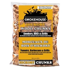 Smokehouse Hickory Wood Chips, All Natural for Premium Smoke Flavor, 12 pack