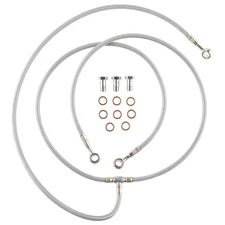 Tusk Front ATV Steel Braide Brake Line +2" Silver For HONDA TRX 400EX 1999-2008