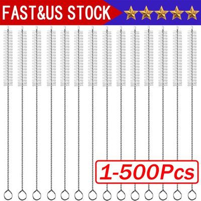 #ad Nylon Straw Cleaner Cleaning Small Brush For Drinking Pipe Tube Baby Milk Bottle $54.79
