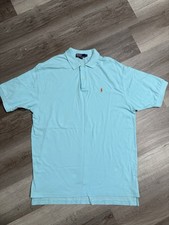 Polo Ralph Lauren Men s XL Classic Fit Polo Shirt Aqua Blue Short Sleeve Cotton