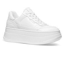 Women's Michael Kors Hayes Empire Logo Platform Sneakers Optic White in 11M