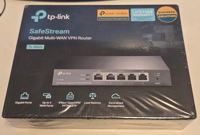 TP-Link ER605 V2 Omada 5-Port Gigabit VPN Router   Multi-WAN, 3 Config WAN/LAN