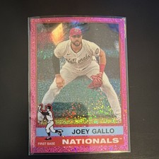 Topps Heritage 2024 Joey Gallo Nationals & David Fry Pink Sparkle Card Lot