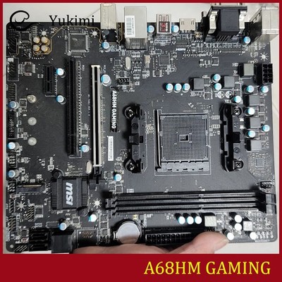 FOR MSI A68HM GAMING AMD DDR3*2 32GB HDMI VGA DVI-D M-ATX Ｍotherboard Test OK