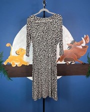 Principles by Debenhams Black & Cream Animal Print Dress – Size 14