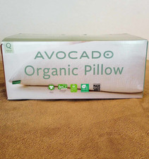 Avocado Green Organic Pillow, Eco Friendly Non-Toxic Latex Kapok Open Box Queen