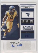 2018 Panini Contenders Draft Picks College Ticket Blue Foil Kyzir White Auto 1k9
