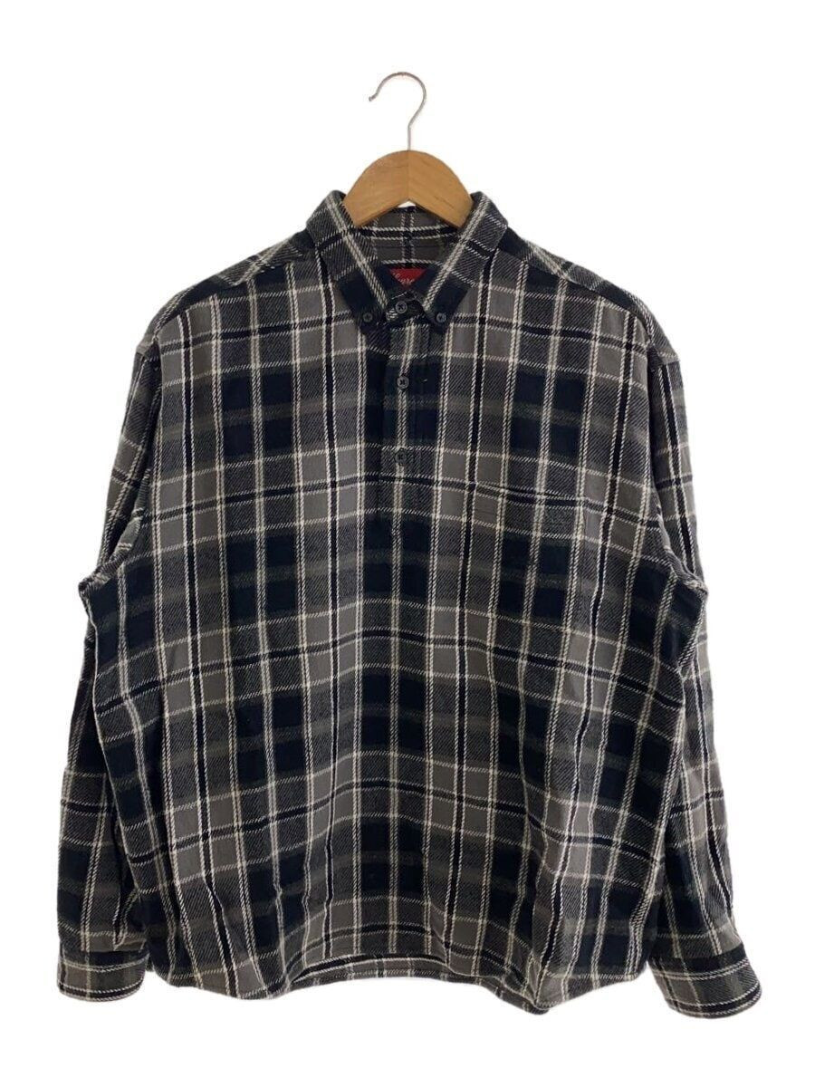 Supreme 23SS Pullover Plaid Flannel Shirt S Cotton Black Supreme 23SS Pullover Plaid Flannel Shirt S Cotton Black