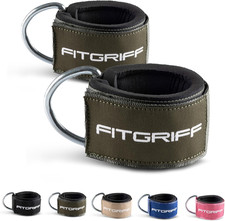 Fitgriff® Fußschlaufen V2 (Stark Gepolstert) - Für Fitness Training Am Kabelzug 