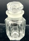 Antique Bohemian  Apothecary Jar / Perfume Bottle W/stopper Clear Crystal Glass — photo 2