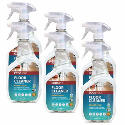 Ecos Pro Pl9295/06 Floor Cleaner, Orange, Liquid, Pk6