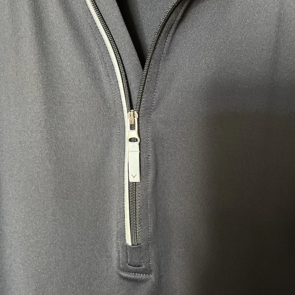 CALLAWAY - PULÔVER FEMININO LEVE 1/4 ZÍPER preto grande golfe pickleball - Imagem 4 de 4