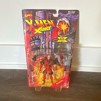 Toy Biz Marvel X-Men X-Force Deadpool Action Figure w/ Trading Card