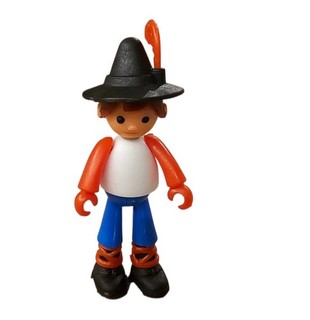 Maxi uovo anni 70 ragazzo con cappello e piuma variante