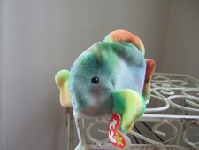 TY Beanie Baby - CORAL the Ty-dyed Fish 4th Gen hang tag