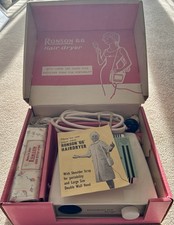 Vintage 1960s Ronson 66 Hair Dryer In Original Box - Never Used
