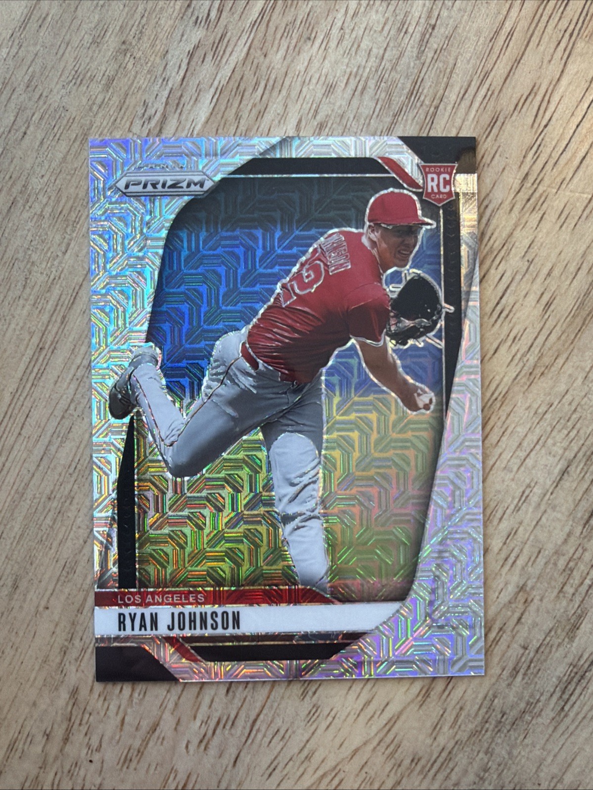 Ryan Johnson 2025 Panini Prizm #293 Mojo Prizm /25 Los Angeles Angels Rookie