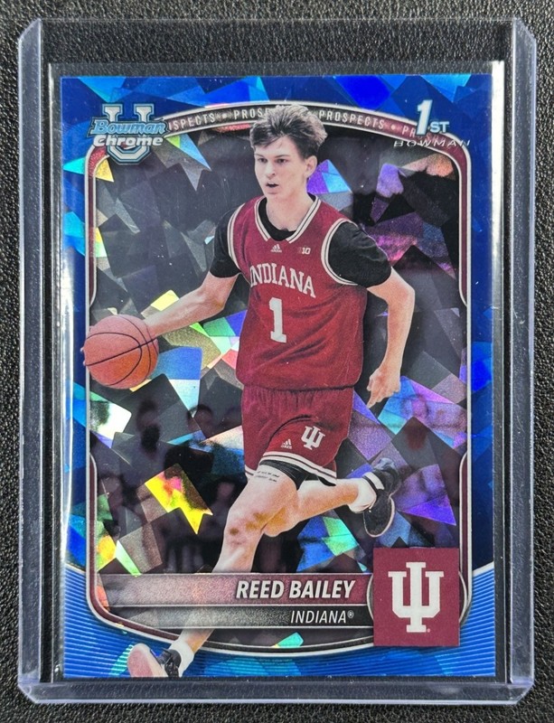 REED BAILEY 2025 BOWMAN CHROME SAPPHIRE #BCP-27 REFRACTOR 1ST PROSPECT HOOSIERS
